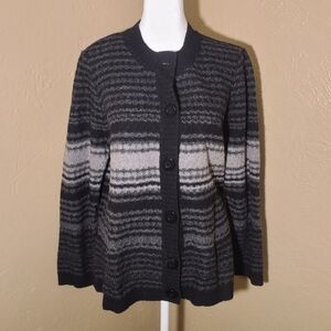 2 For $18 New Appleseed's Lambswool blend Button Sweater size L Large